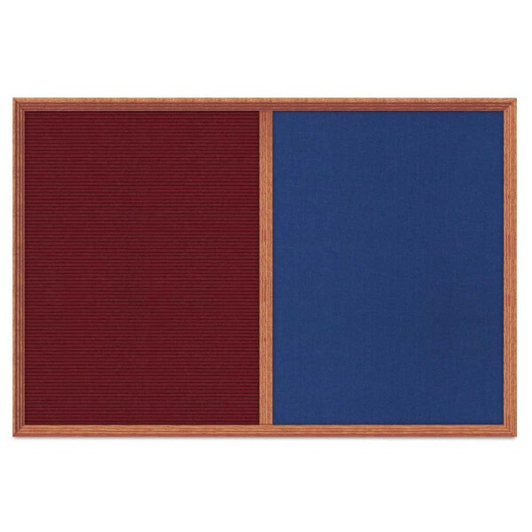 Enclosed Corkboard, 1 Door, 60"x36", 4" Fra, UV3424-BLACK-BLACK